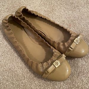 Tory Burch flats size 10 nude/camel.